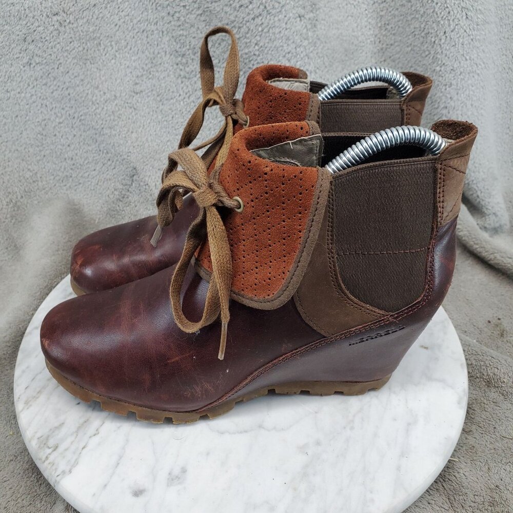 Merrell Shoes Womens Size 6.5 Brown Leather Cinnamon Smooth Boots  *Read*